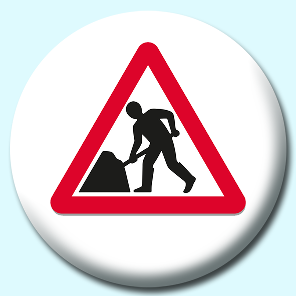 Men At Work Button Badge
