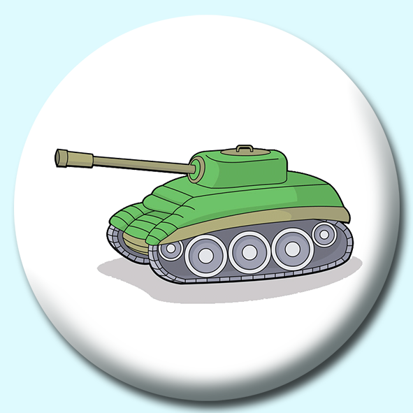 Military Tank Button Badge