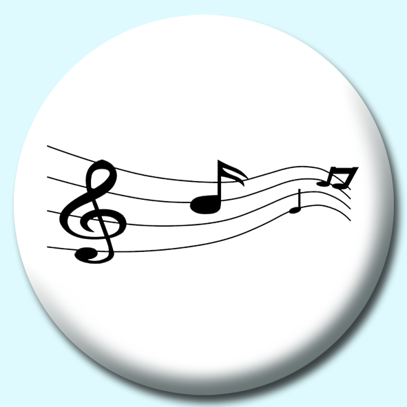 Musical Notes Button Badge