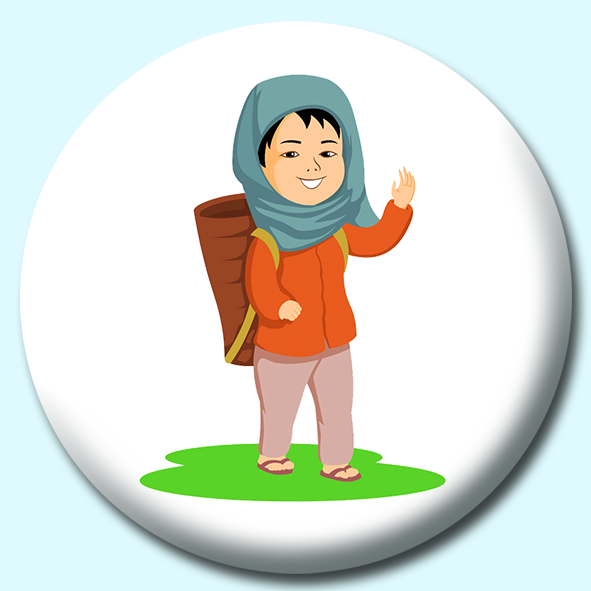 Nepalese Boy Button Badge
