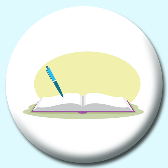 Open Book Button Badge