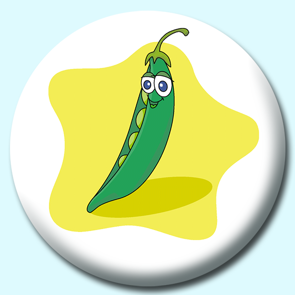 Pea Character Button Badge