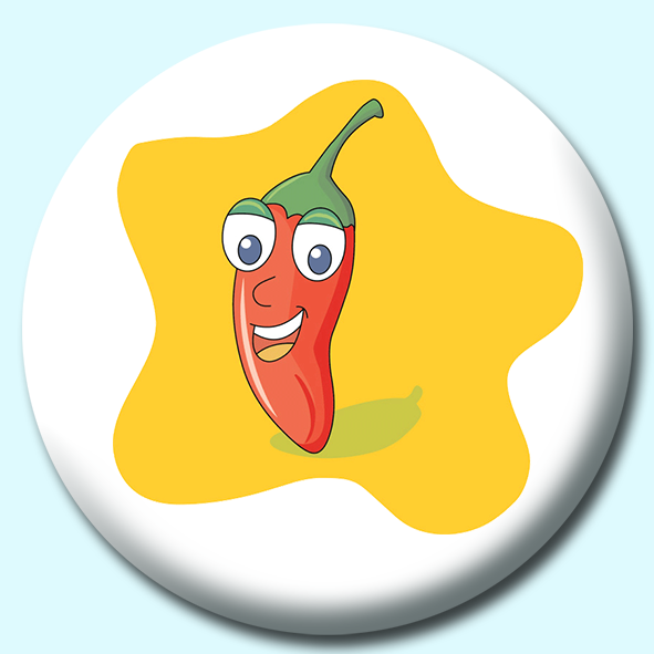 Pepper Cartoon Button Badge