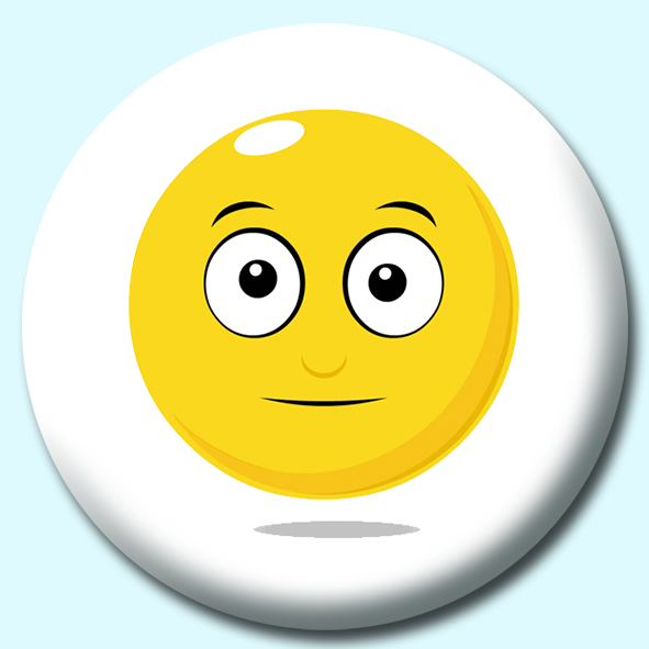 Smiley Face Normal Expression Button Badge
