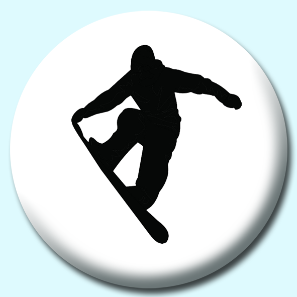 Snow Boarder Button Badge