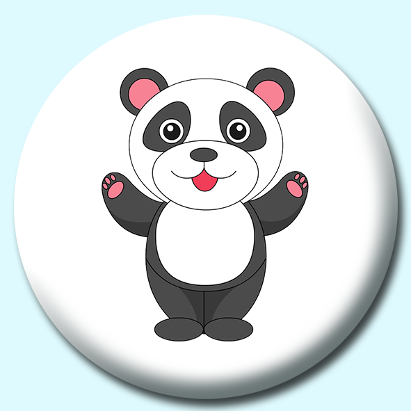 Standing Panda Button Badge