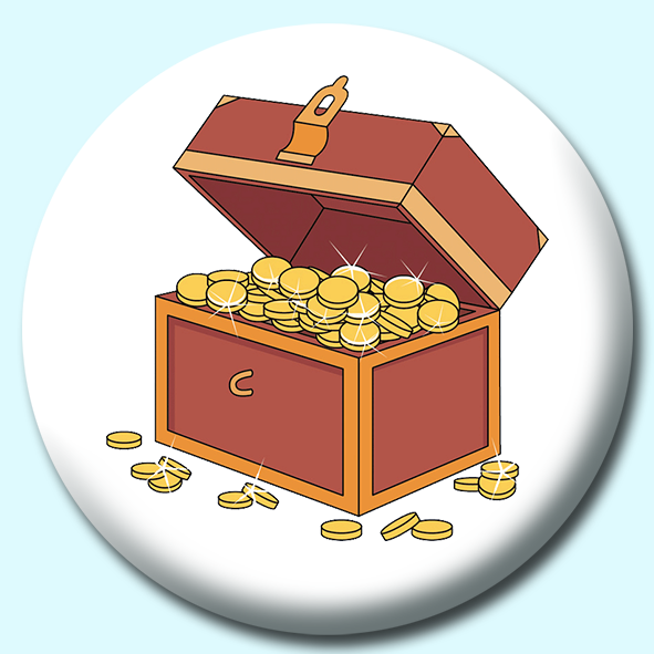 Treasure Chest Button Badge