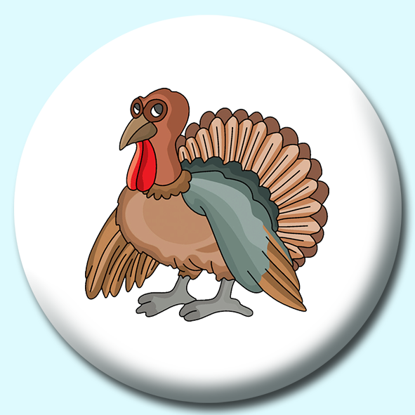 Turkey  A Button Badge