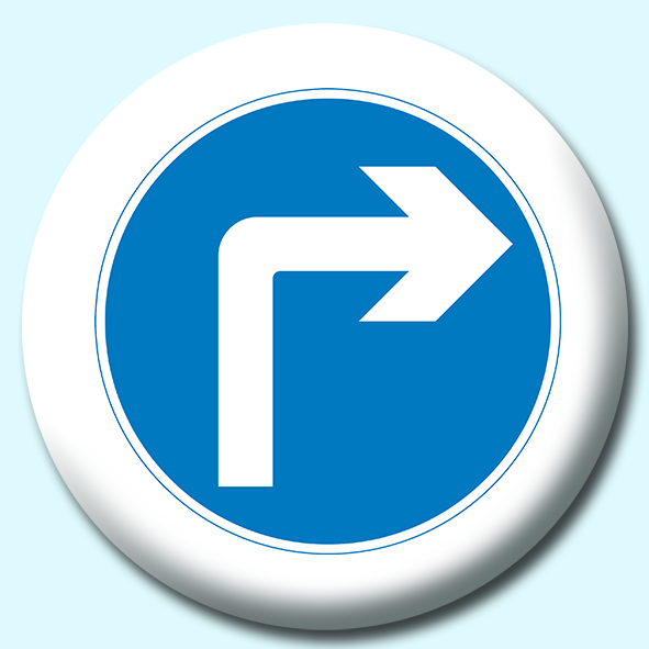 Turn Right Button Badge