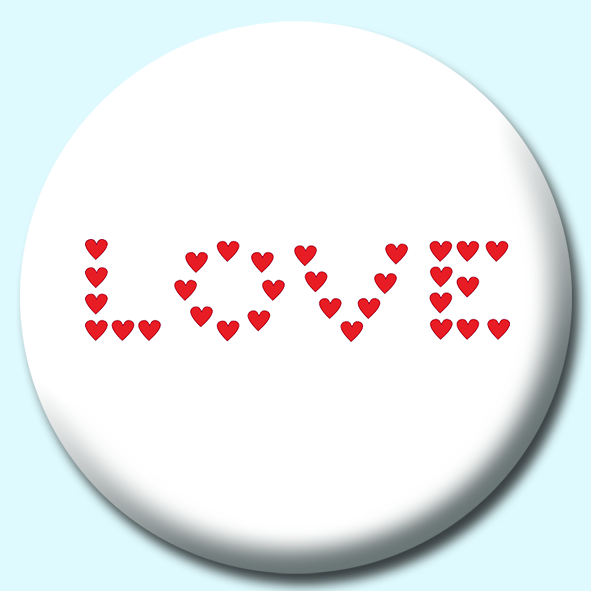 Valentine Love Sign Button Badge