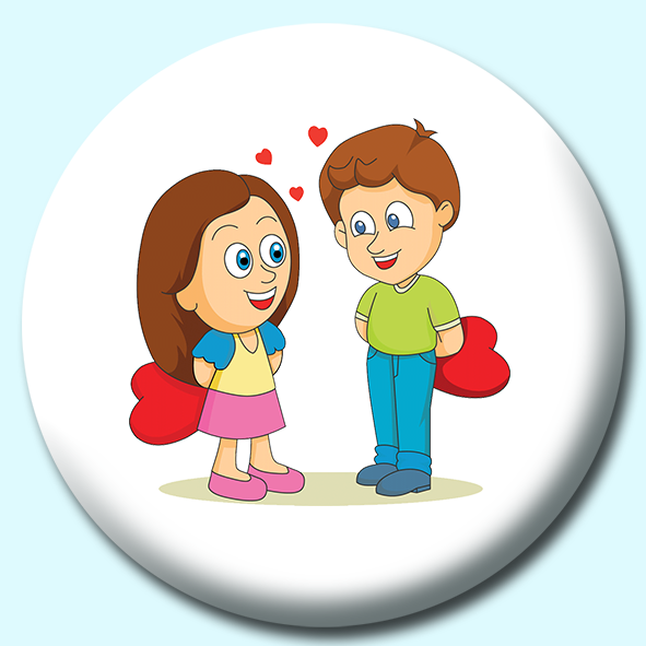 Valentines Day Love Button Badge