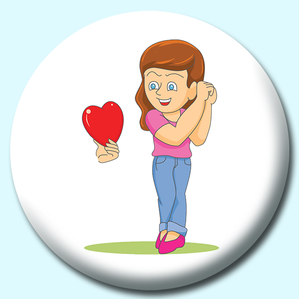 Valentines Day V2 Button Badge