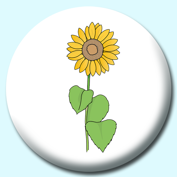 Yellow Sunflower Button Badge