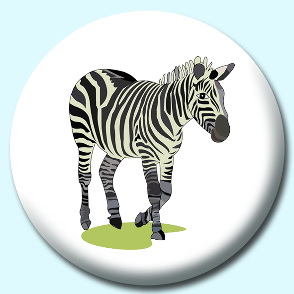 Zebra Button Badge