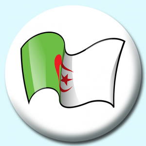 Personalised Badge: 25mm Algeria Button Badge. Create your own custom badge - complete the form and we will create your personalised button badge for you.