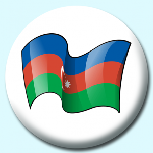 Personalised Badge: 25mm Azerbaijan Button Badge. Create your own custom badge - complete the form and we will create your personalised button badge for you.