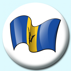 Personalised Badge: 25mm Barbados Button Badge. Create your own custom badge - complete the form and we will create your personalised button badge for you.