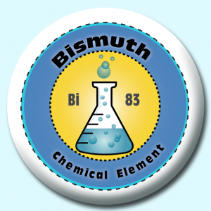 Personalised Badge: 38mm Bismuth Button Badge. Create your own custom badge - complete the form and we will create your personalised button badge for you.