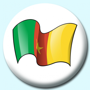 Personalised Badge: 25mm Cameroon Button Badge. Create your own custom badge - complete the form and we will create your personalised button badge for you.