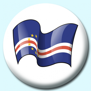 Personalised Badge: 38mm Cape Verde Button Badge. Create your own custom badge - complete the form and we will create your personalised button badge for you.