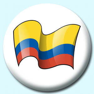 Personalised Badge: 25mm Colombia Button Badge. Create your own custom badge - complete the form and we will create your personalised button badge for you.