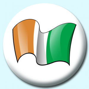 Personalised Badge: 25mm Cote D Ivoire Button Badge. Create your own custom badge - complete the form and we will create your personalised button badge for you.