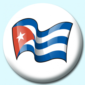 Personalised Badge: 25mm Cuba Button Badge. Create your own custom badge - complete the form and we will create your personalised button badge for you.