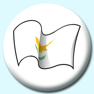 Personalised Badge: 75mm Cyprus Button Badge. Create your own custom badge - complete the form and we will create your personalised button badge for you.