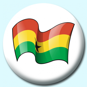 Personalised Badge: 25mm Ghana Button Badge. Create your own custom badge - complete the form and we will create your personalised button badge for you.