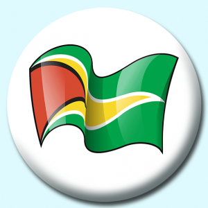 Personalised Badge: 25mm Guyana Button Badge. Create your own custom badge - complete the form and we will create your personalised button badge for you.