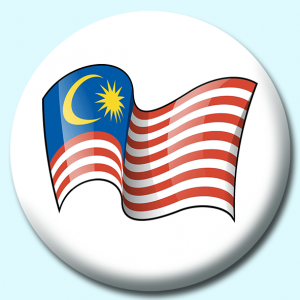 Personalised Badge: 25mm Malaysia Button Badge. Create your own custom badge - complete the form and we will create your personalised button badge for you.
