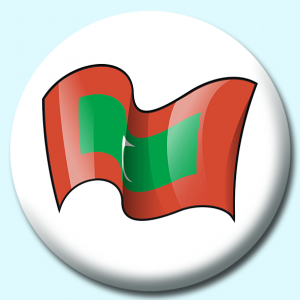 Personalised Badge: 25mm Maldives Button Badge. Create your own custom badge - complete the form and we will create your personalised button badge for you.