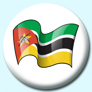 Personalised Badge: 25mm Mozambique Button Badge. Create your own custom badge - complete the form and we will create your personalised button badge for you.