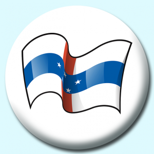 Personalised Badge: 38mm Netherlands Antilles Button Badge. Create your own custom badge - complete the form and we will create your personalised button badge for you.