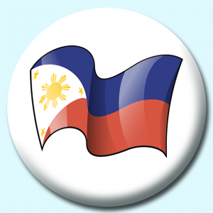 Personalised Badge: 38mm Philippines Button Badge. Create your own custom badge - complete the form and we will create your personalised button badge for you.