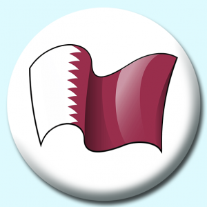 Personalised Badge: 38mm Qatar Button Badge. Create your own custom badge - complete the form and we will create your personalised button badge for you.