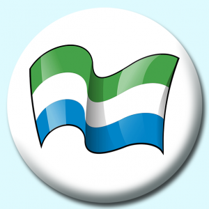 Personalised Badge: 25mm Sierra Leone Button Badge. Create your own custom badge - complete the form and we will create your personalised button badge for you.