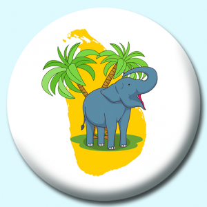 Personalised Badge: 38mm Sri Lankan Elephant Button Badge. Create your own custom badge - complete the form and we will create your personalised button badge for you.