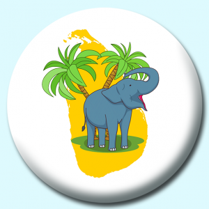 Personalised Badge: 75mm Sri Lankan Elephant Button Badge. Create your own custom badge - complete the form and we will create your personalised button badge for you.