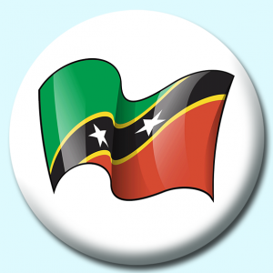 Personalised Badge: 25mm St Kitts Nevis Button Badge. Create your own custom badge - complete the form and we will create your personalised button badge for you.