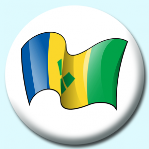 Personalised Badge: 25mm Stvincent Grenadines Button Badge. Create your own custom badge - complete the form and we will create your personalised button badge for you.