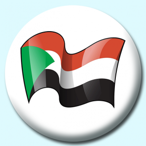 Personalised Badge: 25mm Sudan Button Badge. Create your own custom badge - complete the form and we will create your personalised button badge for you.