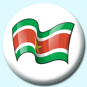 Personalised Badge: 38mm Suriname Button Badge. Create your own custom badge - complete the form and we will create your personalised button badge for you.