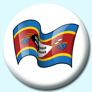Personalised Badge: 58mm Swaziland Button Badge. Create your own custom badge - complete the form and we will create your personalised button badge for you.