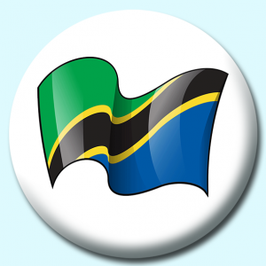 Personalised Badge: 25mm Tanzania Button Badge. Create your own custom badge - complete the form and we will create your personalised button badge for you.