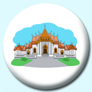 Personalised Badge: 38mm Thai Temple Button Badge. Create your own custom badge - complete the form and we will create your personalised button badge for you.