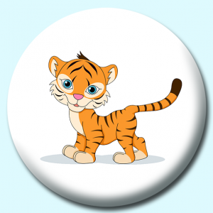 Personalised Badge: 25mm Thai Tiger Button Badge. Create your own custom badge - complete the form and we will create your personalised button badge for you.