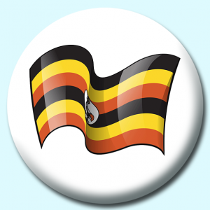 Personalised Badge: 25mm Uganda Button Badge. Create your own custom badge - complete the form and we will create your personalised button badge for you.