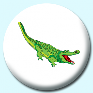 Personalised Badge: 38mm Alligator Button Badge. Create your own custom badge - complete the form and we will create your personalised button badge for you.