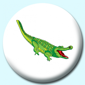 Personalised Badge: 58mm Alligator Button Badge. Create your own custom badge - complete the form and we will create your personalised button badge for you.